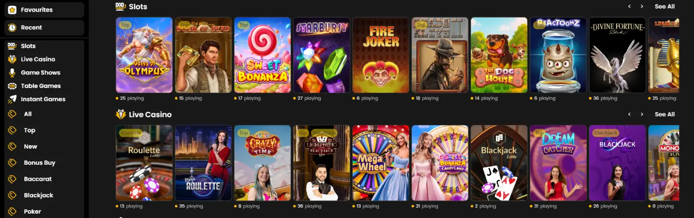 29black casino games